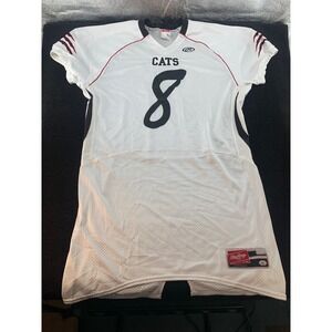 Rawlings‎ Cats Football Jersey White Black Number 8 Adult XL Pro Dri